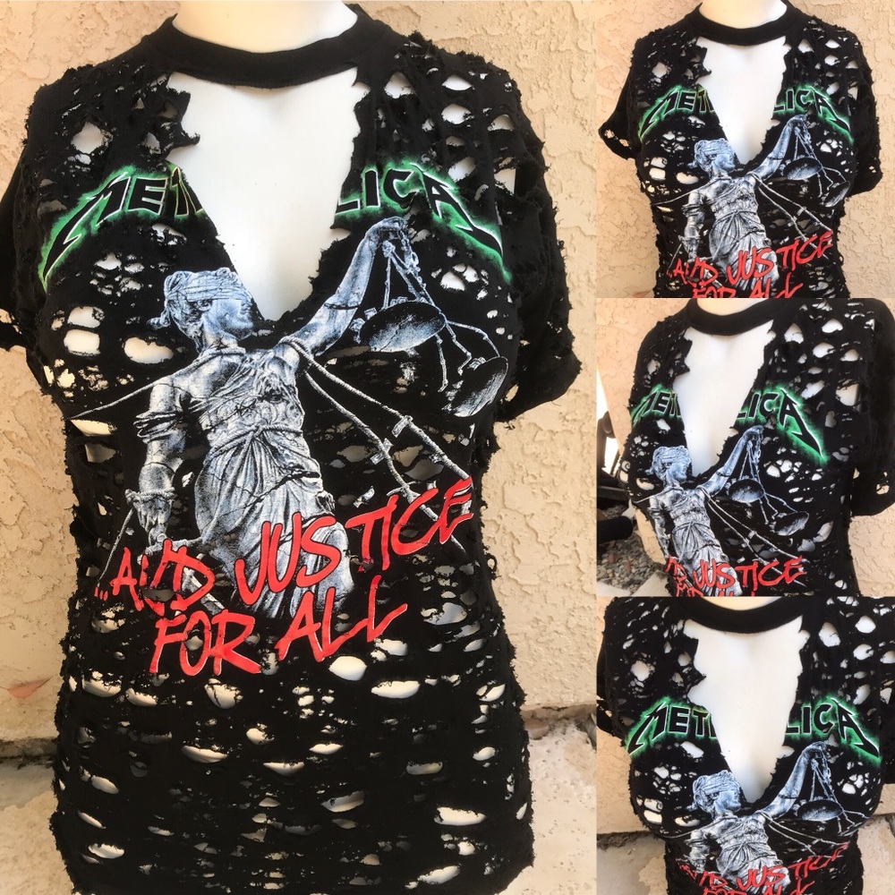 Metallica justice for all Trashed tee